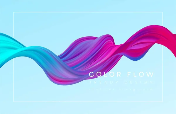 Moderno cartel de flujo colorido. Onda Forma líquida en fondo de color. Diseño de arte para su proyecto de diseño. Ilustración vectorial — Vector de stock