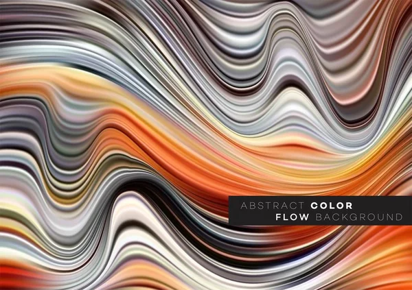 Modernes buntes Flow-Poster. Wave Liquid Form in schwarzer Farbe Hintergrund. Art Design für Ihr Designprojekt. Vektorillustration — Stockvektor