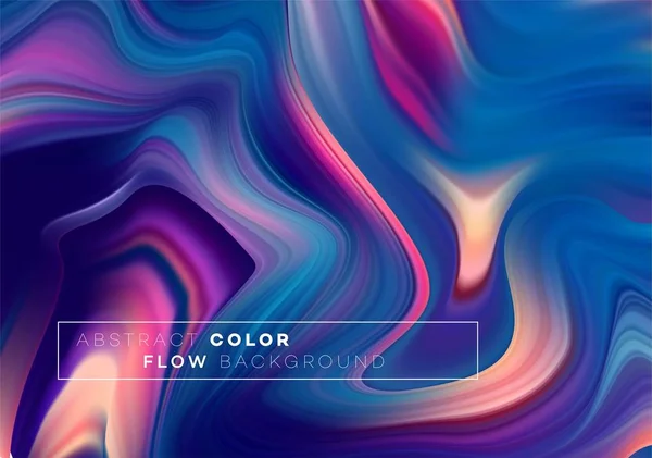 Moderne kleurrijke flow poster. Wave Liquid vorm in zwarte kleur achtergrond. Art design voor uw ontwerpproject. Vectorillustratie — Stockvector