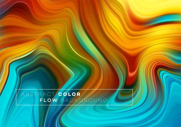 Modernes buntes Flow-Poster. Wave Liquid Form in schwarzer Farbe Hintergrund. Art Design für Ihr Designprojekt. Vektorillustration — Stockvektor