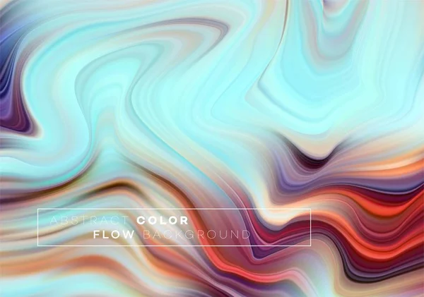 Modernes buntes Flow-Poster. Wave Liquid Form in schwarzer Farbe Hintergrund. Art Design für Ihr Designprojekt. Vektorillustration — Stockvektor