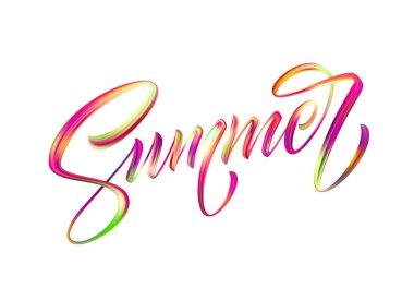 El yazısı fırça konturu akrilik boya yazı yaz. Vektör millustration