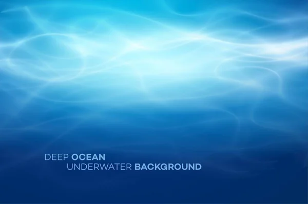 Modrá hluboká voda a moře abstraktní přírodní pozadí. Vektorová ilustrace — Stockový vektor