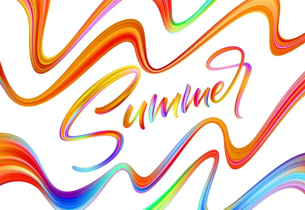 El yazısı fırça konturu akrilik boya yazı yaz. Vektör millustration