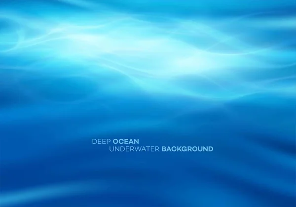 Modrá hluboká voda a moře abstraktní přírodní pozadí. Vektorová ilustrace — Stockový vektor