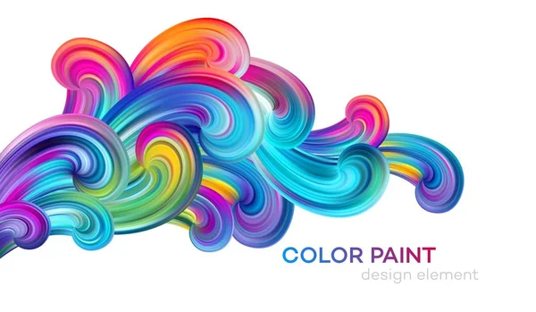 Modern colorful flow poster. Wave Liquid shape color paint. Art design for your design project. Vector illustration — Stock Vector