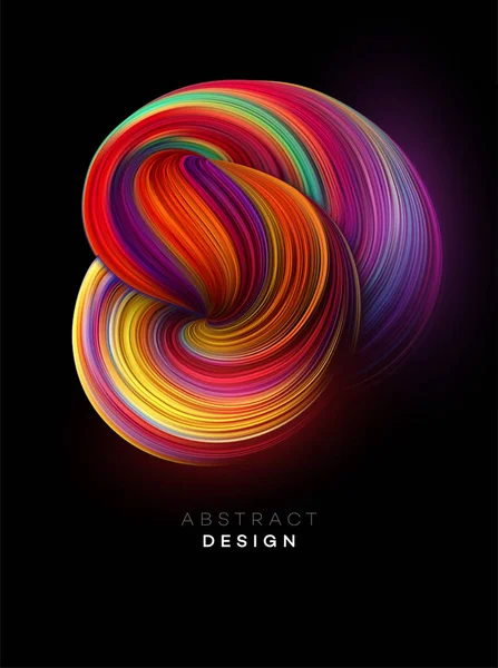 Color Flow Abstraktní design plakátu s tvarem. Vektorová ilustrace — Stockový vektor