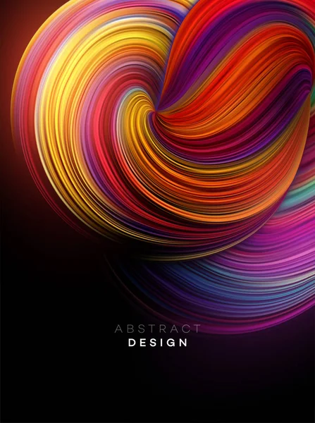 Color Flow Abstract shape poster design. Vector illustration — Stock Vector