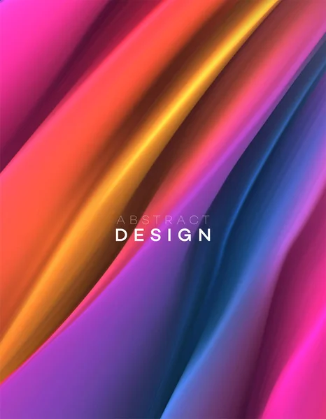 Flusso di colore Forma astratta poster design. Illustrazione vettoriale — Vettoriale Stock
