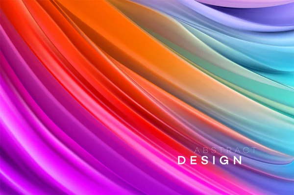 Color Flow Diseño de póster de forma abstracta. Ilustración vectorial — Vector de stock