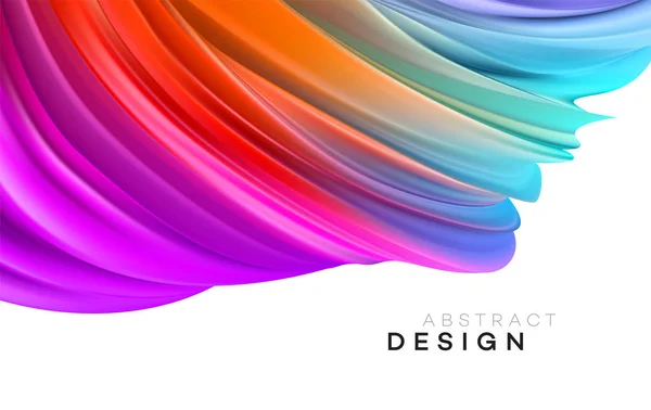 Color Flow Abstraktní design plakátu s tvarem. Vektorová ilustrace — Stockový vektor