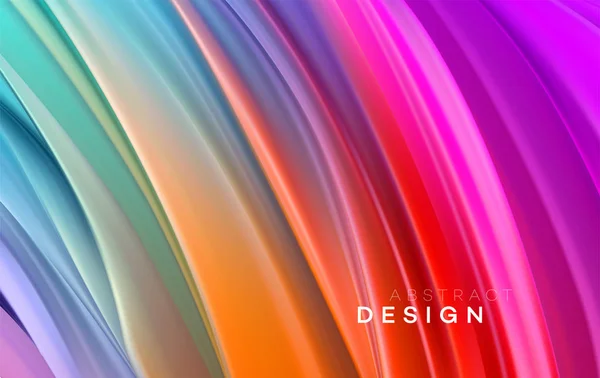 Color Flow Abstracte vorm poster ontwerp. Vectorillustratie — Stockvector