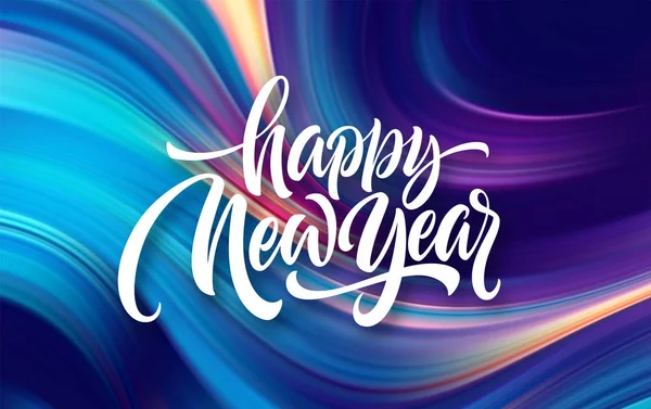 Feliz Año Nuevo 2020. Inscripción de saludo con letras. Ilustración vectorial — Vector de stock