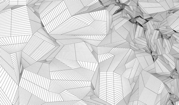 Abstrakte geometrische Komposition mit dekorativen Dreiecken. Vektorillustration — Stockvektor