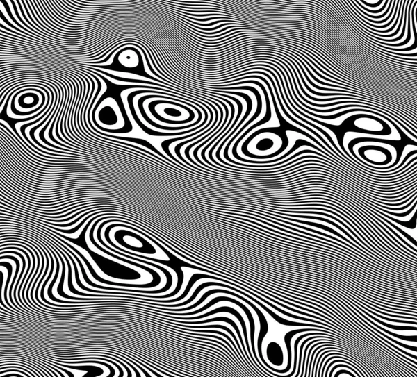 Line art black illustration on white background. Graphic vector art. Minimal illustration design. Circle concept. Vector line design. Wave lines pattern abstract background. — Stock Vector