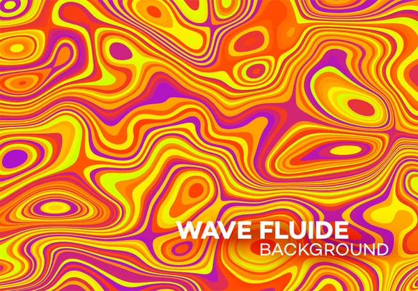 80秒の波のパターンを持つモダンなポスター。抽象音楽パルスの背景。流行のモダンなスタイル。虹色だトレンディなグラデーションラインスタイルのベクトルイラスト. — ストックベクタ