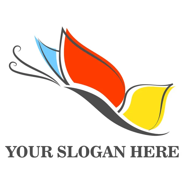 Vlinder logo ontwerpsjabloon, vector illustratie eps — Stockvector