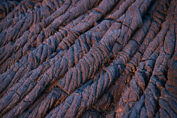 Formazione Stringhe Lava Rosso Blu Teme Vicino Hierro Isole Canarie — Foto Stock