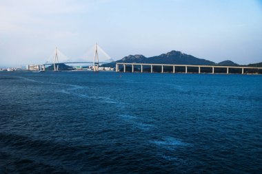 Mokpo Köprüsü'nden okyanus, Mokpo, Güney Kore görüntüleyin