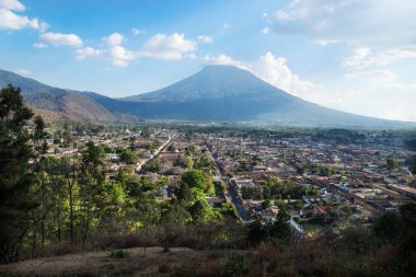 View over Antigua from Cerro de la Cruz, Antigua, Guatemala