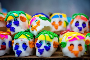 Meksika şeker kafatası şekeri, calaveras, dias de los muertos için
