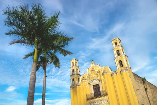 Iglesia Colonial San Juan Bautista Centro Colonial Mérida Durante Último — Foto de Stock