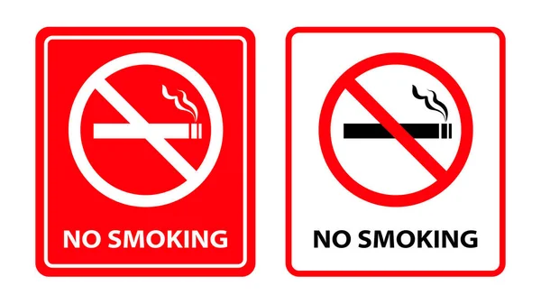 Basit vektör sigara içilmiyor kırmızı arkaplan illüstrasyonu