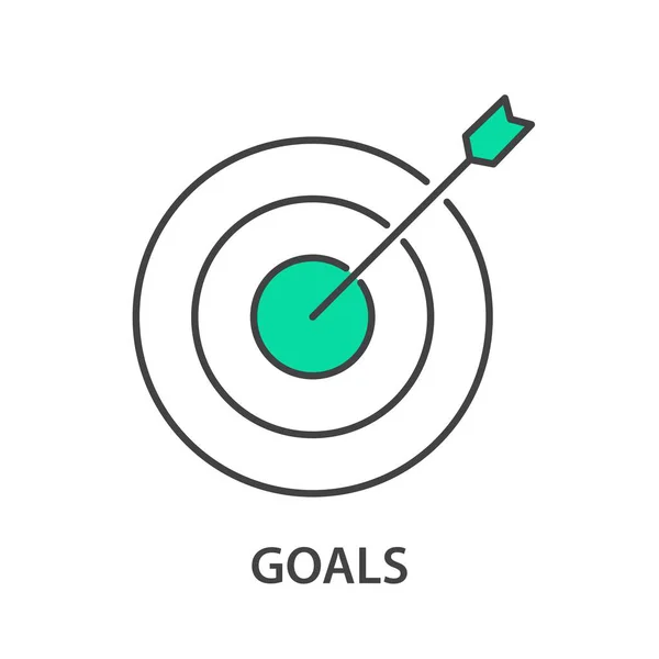 Dart tahtası hedefinin minimalist düz vektör çizimi, hedefleri, başarıyı, başarıyı, odaklanmayı ve iş amaçlarını sembolize ediyor..