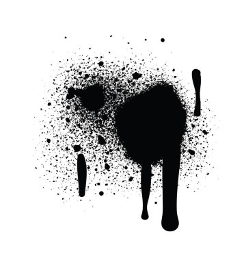 Püskürtme vektör illüstrasyonu. Sprey Boyası Soyut Vektör Elementleri Beyaz Arkaplanda izole edildi. Çizgiler ve Damlalar hazır. Sokak tarzı. Grunge grafik elementleri. Kirli dokuma afişleri. Mürekkep sıçramış. Vektör illüstrasyonları.
