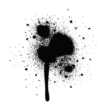 Püskürtme vektör illüstrasyonu. Sprey Boyası Soyut Vektör Elementleri Beyaz Arkaplanda izole edildi. Çizgiler ve Damlalar hazır. Sokak tarzı. Grunge grafik elementleri. Kirli dokuma afişleri. Mürekkep sıçramış. Vektör illüstrasyonları.