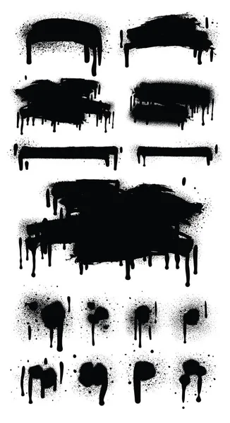 Spray Κηλίδες Διανυσματική Απεικόνιση Paint Abstract Vector Elements Απομονώνονται Λευκό — Διανυσματικό Αρχείο