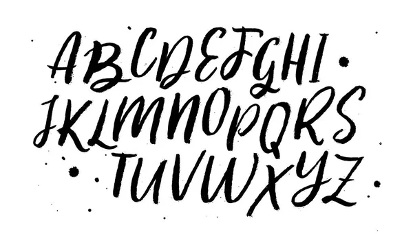 Hand Tekenen Lettertype Set Vector Logo Lettertype Typografie Alfabet Voor — Stockvector