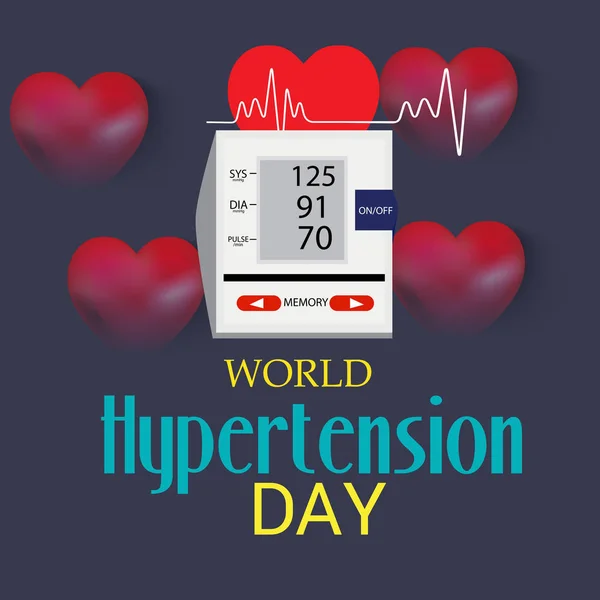 Vektor Illustration Bakgrund För World Hypertension Day — Stock vektor