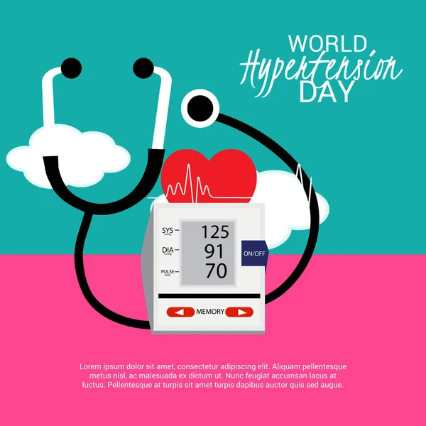 Vector illustration of a Background for World Hypertension Day.