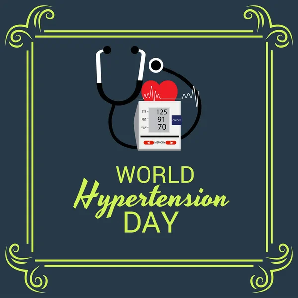 Vektor Illustration Bakgrund För World Hypertension Day — Stock vektor