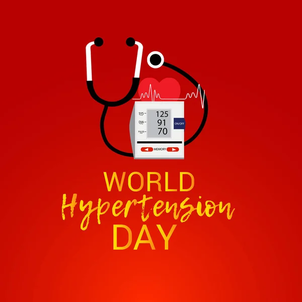 Vektor Illustration Bakgrund För World Hypertension Day — Stock vektor