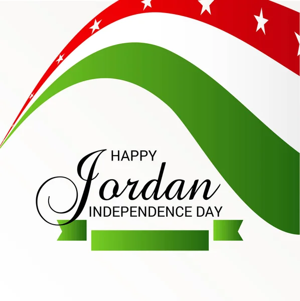 Ilustración Vectorial Fondo Para Día Independencia Jordania — Vector de stock