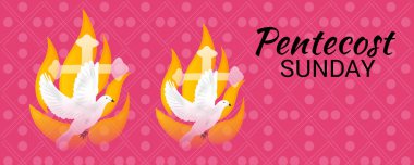 Pentekost Kutsal Ruh güvercini için bir arka planın temsilcisi..