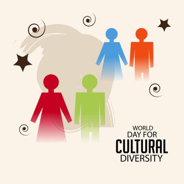Bir arka plan kültürel çeşitlilik için vektör çizim dünya günü için.