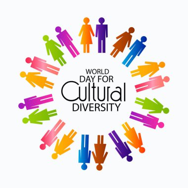 Bir arka plan kültürel çeşitlilik için vektör çizim dünya günü için.