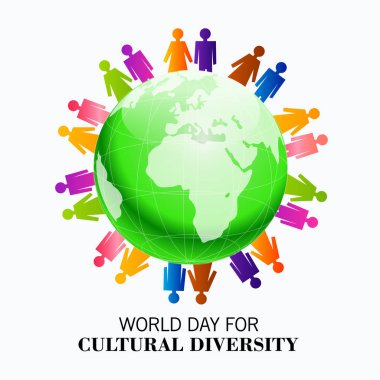 Bir arka plan kültürel çeşitlilik için vektör çizim dünya günü için.