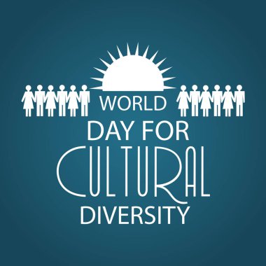 Bir arka plan kültürel çeşitlilik için vektör çizim dünya günü için.