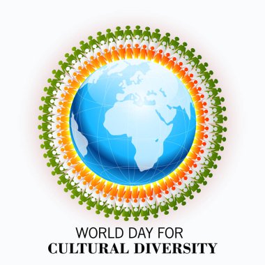 Bir arka plan kültürel çeşitlilik için vektör çizim dünya günü için.