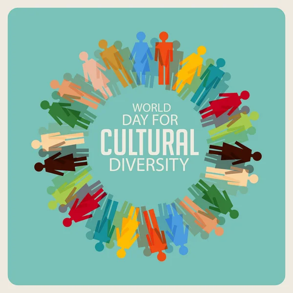Ilustração Vetorial Fundo Para Dia Mundial Diversidade Cultural —  Vetores de Stock