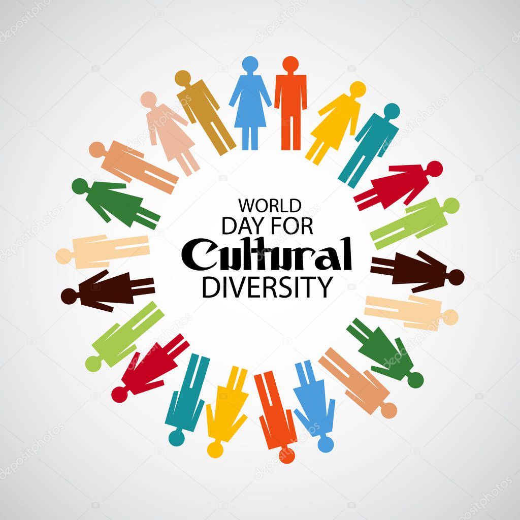 Vector illustration of a Background for World Day for Cultural Diversity.
