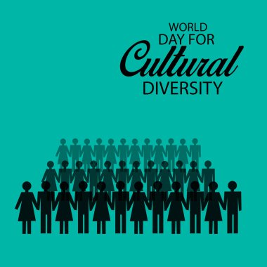 Bir arka plan kültürel çeşitlilik için vektör çizim dünya günü için.