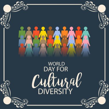 Bir arka plan kültürel çeşitlilik için vektör çizim dünya günü için.