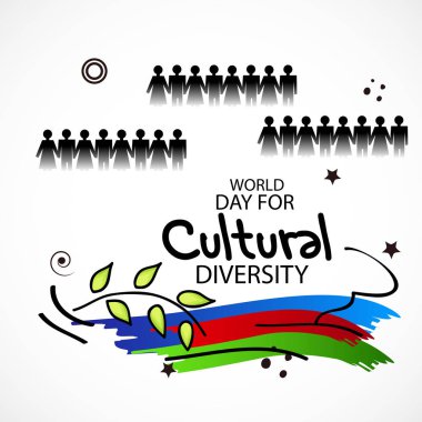 Bir arka plan kültürel çeşitlilik için vektör çizim dünya günü için.