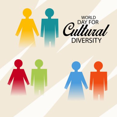 Bir arka plan kültürel çeşitlilik için vektör çizim dünya günü için.