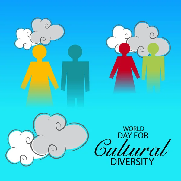 Illustration Vectorielle Contexte Pour Journée Mondiale Diversité Culturelle — Image vectorielle